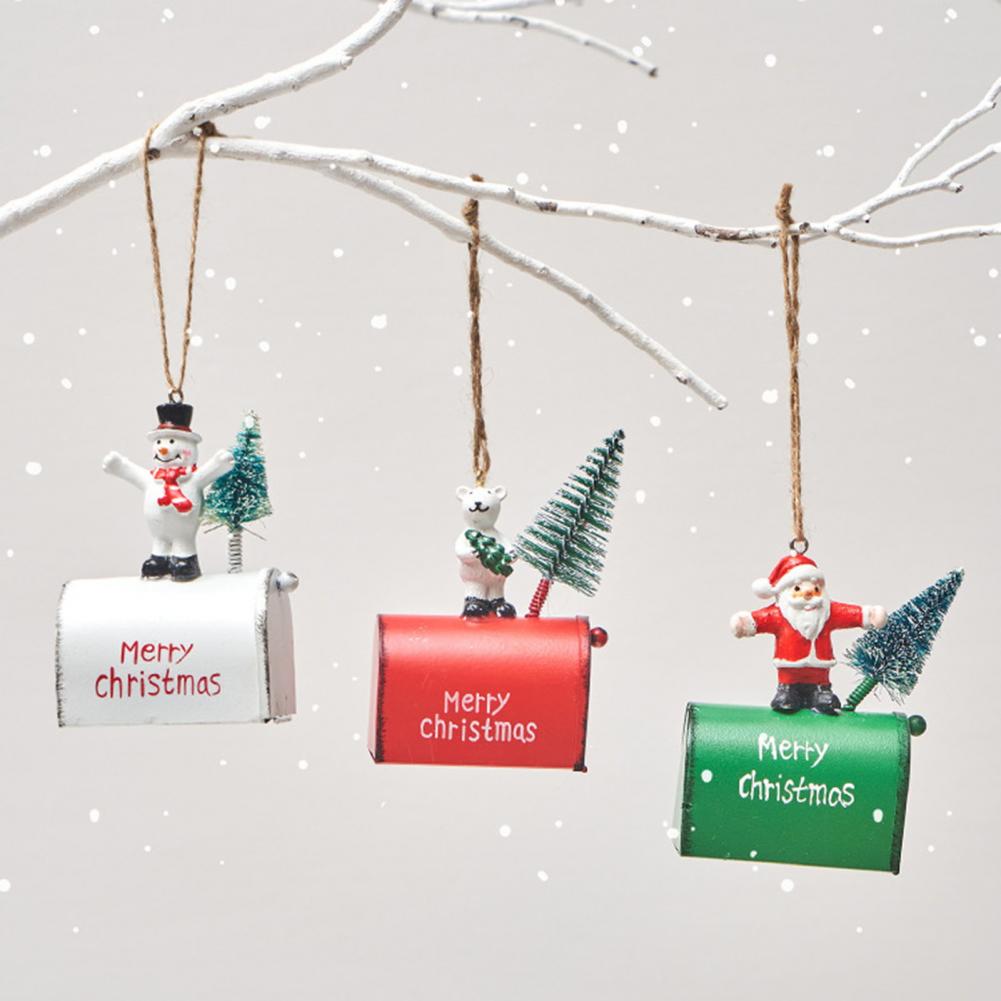 

Christmas Pendant Create Wrought Iron Mailbox Hanging Ornament Festive Christmas Tree Pendant Letters To Santa Claus Home Decor