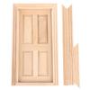 1/12 Dollhouse Miniature Diy Wood External Single Door Unpainted Accessories