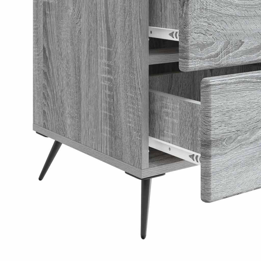 Nightstand Gray Sonoma 43 x 41 x 66.5 cm Particleboard