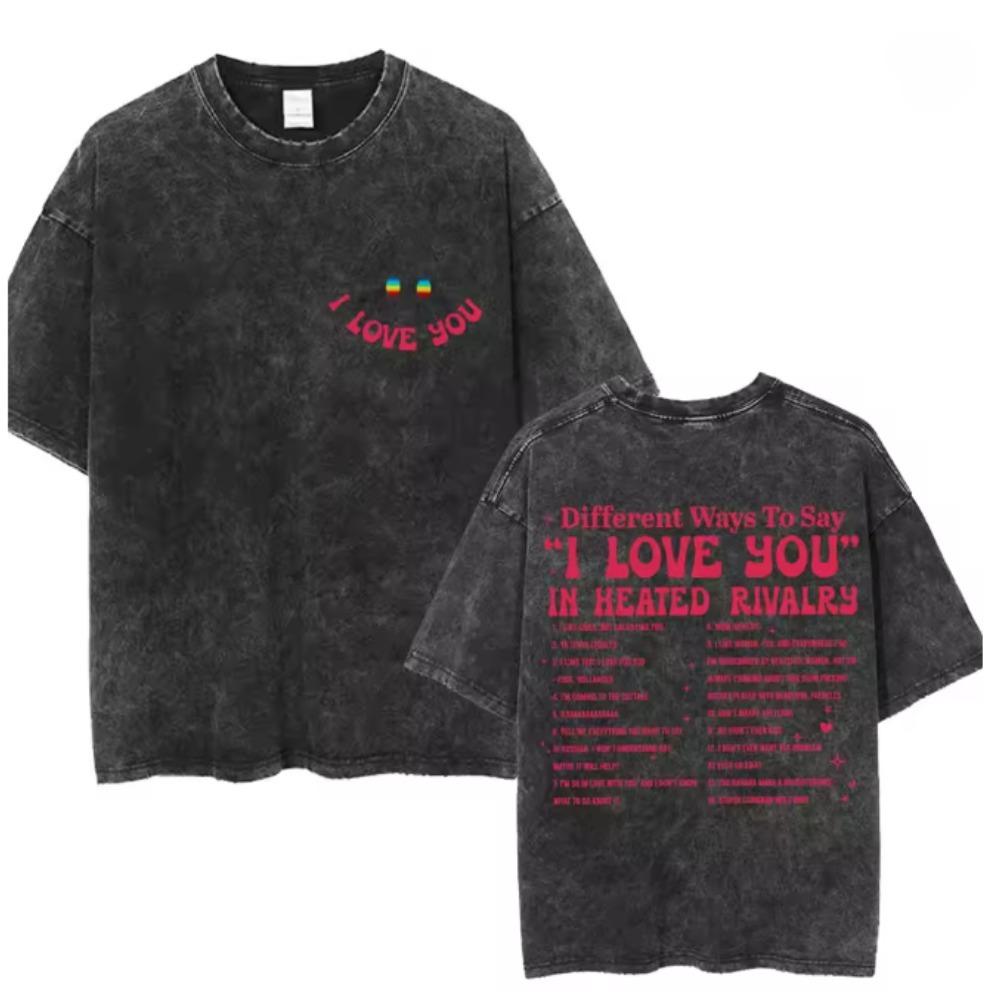 Please Talk To Me about TV Heated Rivalry Washed TShirt Unisexs Fashion Oversized Cotton Vintage T Shirts S