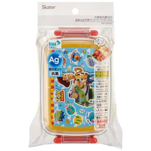 Skater Children's Antibacterial Lunch Box, Fluffy, 450ml, Disney Toy Story 22 Design, Boys, Made in Japan, RBF3ANAG-A