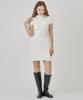 THE-ABON Half-Neck Mini Dress Black