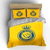 Crown and Al Nassr logo. Bedding sets Duvet cover sets Duvet covers Pillowcases(1 * Duvet Cover 2 * Pillowcases, without duvet insert)