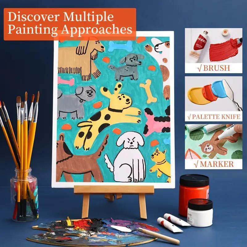 5 seturi de pânze albe grundate, 30x40 cm - Excelente pentru acuarelă și tot felul de picturi