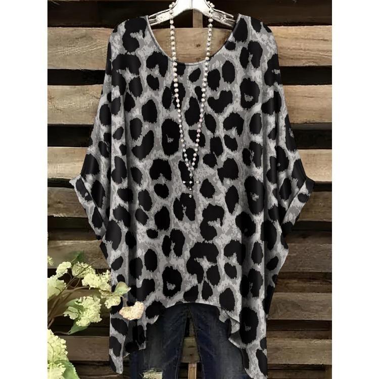 Women Vintage Plaid Stripe Printed Asymmetrical Hem O Neck Short Sleeve T Shirt Casual Fashion Street Top