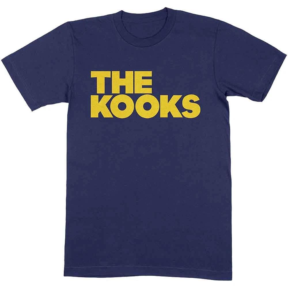 Хлопковая футболка темно-синего цвета с логотипом группы The Kooks, все размеры S-5XL, унисекс XL