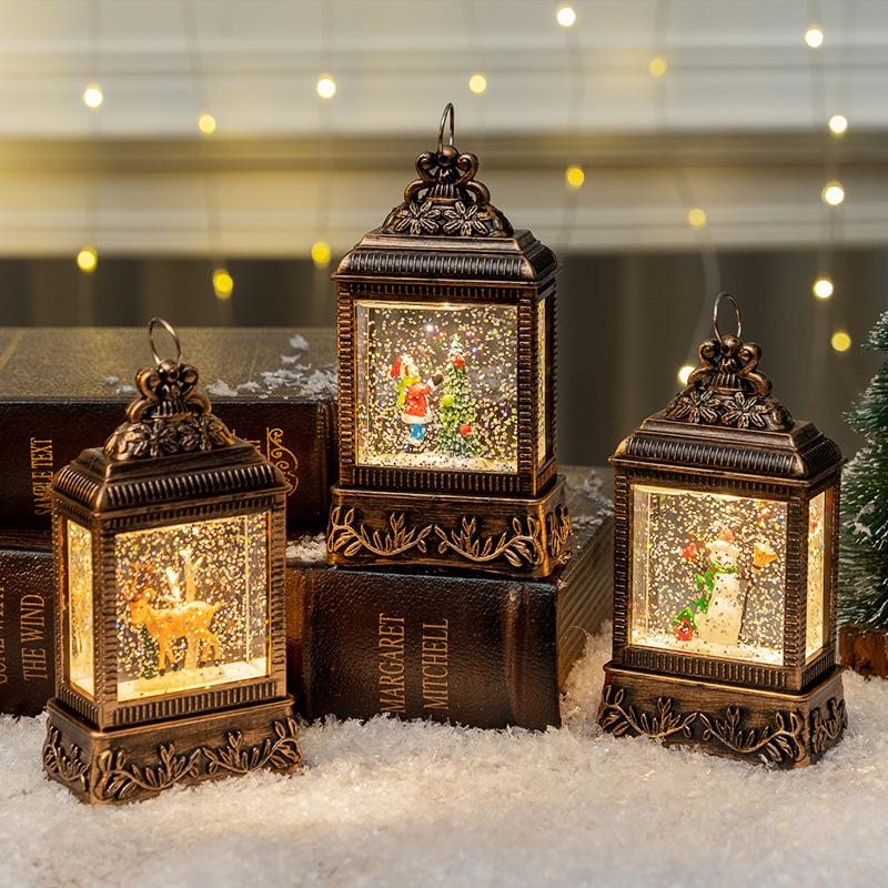 Christmas Decorations Christmas Lantern Night Light Glowing Crystal Ball Christmas Small Gifts Christmas Ornaments