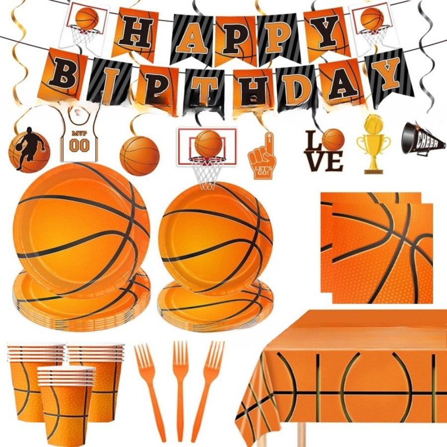 Basketball NBA Saison Party Tischgeschirr Fan Geburtstagsszene Dekoration Pappteller Servietten Tischdecke NBA