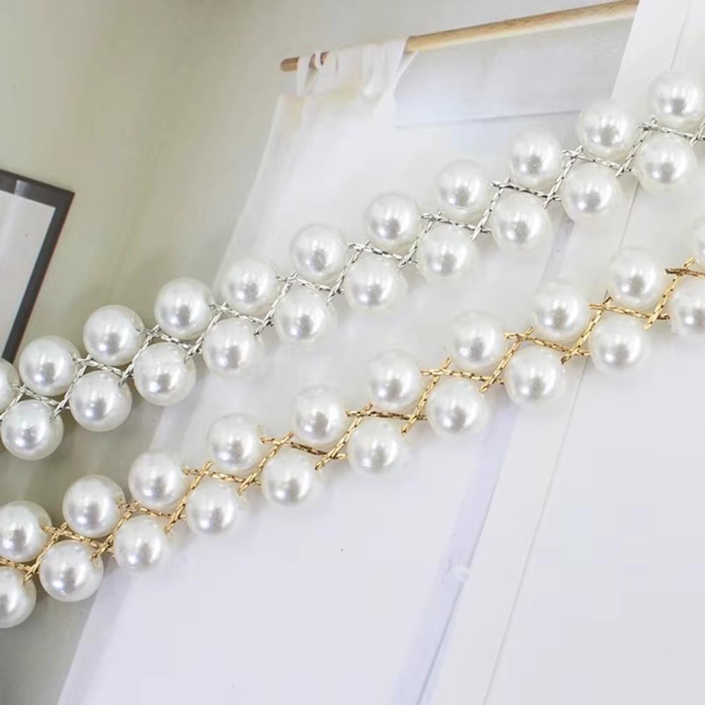 Thin Pearl Pendant Belt Adjustable Dress Skirt Belt Belly Chain Belt Women Dress Decoration