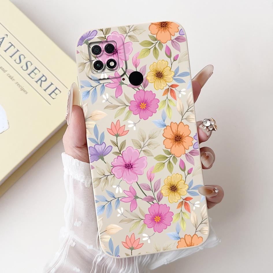 For Xiaomi Poco C40 Case 220333QPG Fashion Daisy Flower Graffiti Soft Silicone Shockproof Back Cover For Poco C40 PocoC40 Bumper