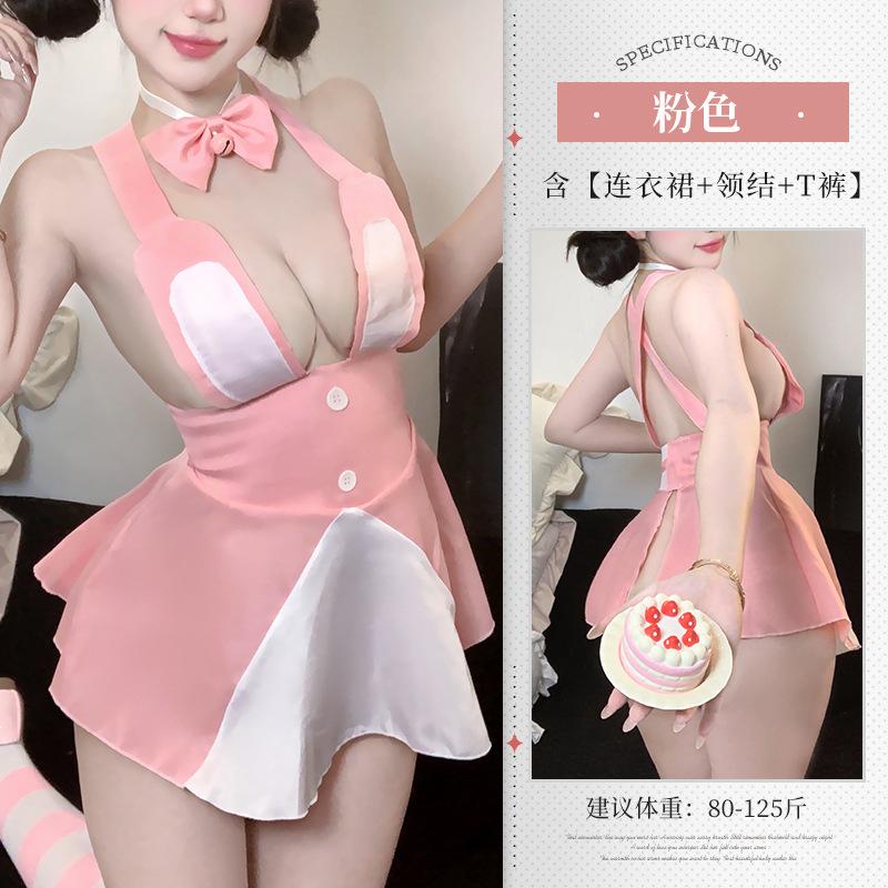 Soft cute rabbit attractive one-piece suit, erotic underwear, sexy pure desire to show buttocks, temptation free suit
