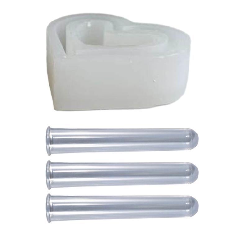 

Test Tube Vase Silicone Mold Heart Shaped Desktop Flower Pots Hydroponic Plant 1