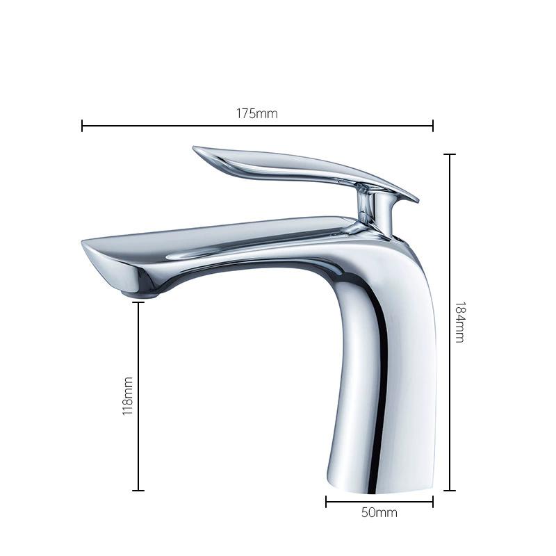 Chrome Basin Faucets Gray Bathroom Faucet Single Handle Basin Mixer Tap Bath Black Gray Chrome Faucet Brass Sink Water Crane