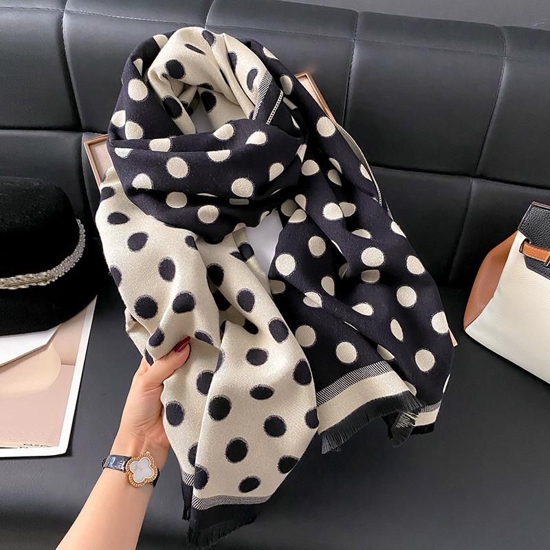 Warm Luxury Brand Cashmere Scarf Women Thick Print Shawl and Wraps Ladies Blanket Foulard Winter Pashmina Bandana Bufanda