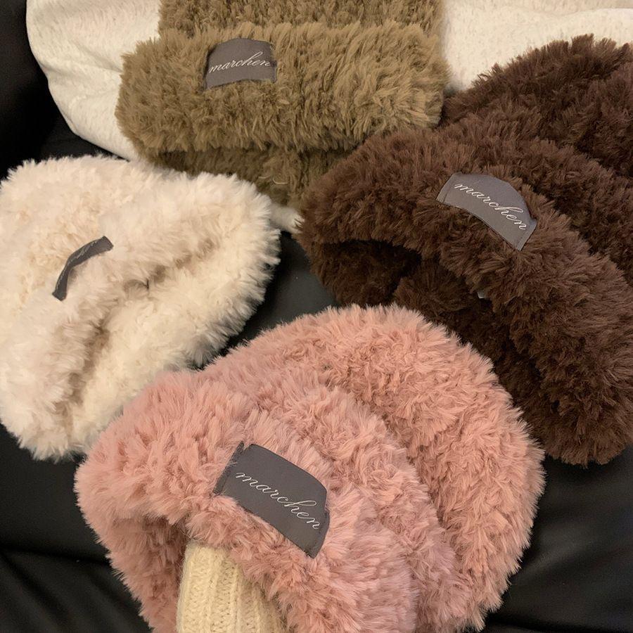 Autumn and Winter Korean Style Face Showing Small Versatile Woolen Hat Japanese Style Large Head Circumference Warm Ear Protection Hat