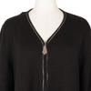 HERMES Zip up cardigan black cashmere/cotton Women Used