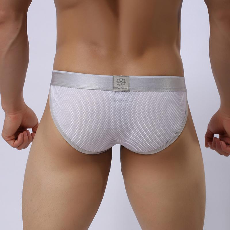 Herren Niedrig sitzende Atmungsaktive Mesh Slips Fitness Sport Bequeme Tanga Unterwäsche Tägliche Unterhosen