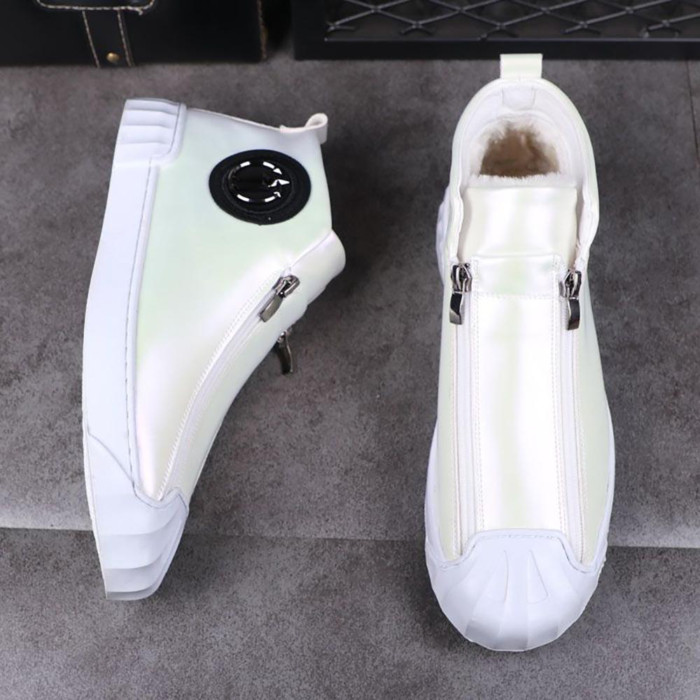 

Модная Новая Мужская Кожаная Обувь Корейский Тренд Удобные Лоферы Мужская Обувь Британская Мода Мужские Кроссовки Zapatos Hombre 44 белый