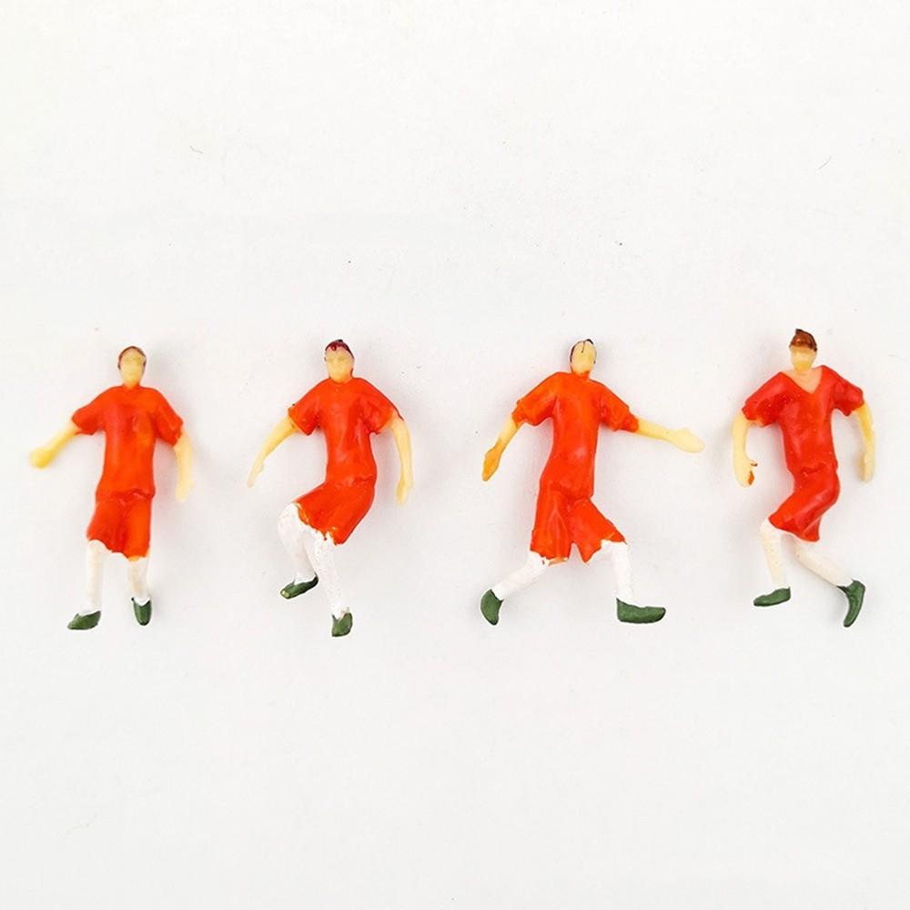 10pcs Mini Football Player Model 1/75 1/50 Scale Football Sports People