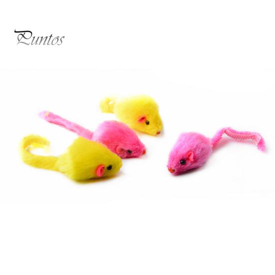 10Pcs Plush Simulation Mouse with Sound Pet Cat Play Scratch Interactive Toy