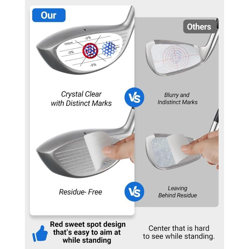 10 Stück Golfschläger Schlagflächen-Aufkleber Golf-Schlagaufkleber-Set Für Übungszwecke Mit Hoher Sichtbarkeit Abriebfestes Design