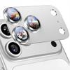 New For iPhone 16 Pro 15 14 Change 17 Pro Max Armor Camera Lens Protector Metal Case Ring Back Lens Tempered Glass Cover Cap