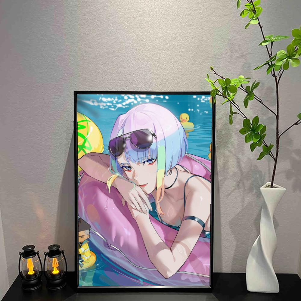 E-Edgerunners L-Lucy Poster Wall Art Print Poster Decorative Mural Modern Home Decor Birthday Gift Unframed Canvas Garage Room