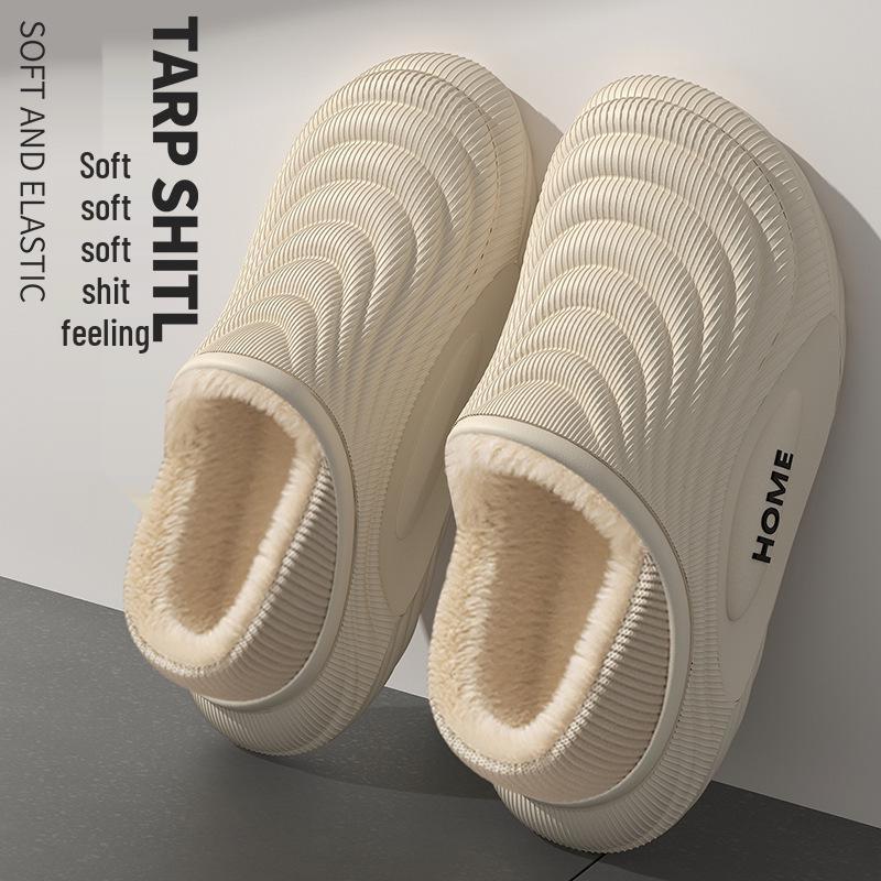 Damskie Kolorowe Bawełniane Kapcie na Obcasie - Przytulne, Wyściełane Aksamitem, Zimowe Śniegowce dla Pary na Zewnątrz i do Wewnątrz