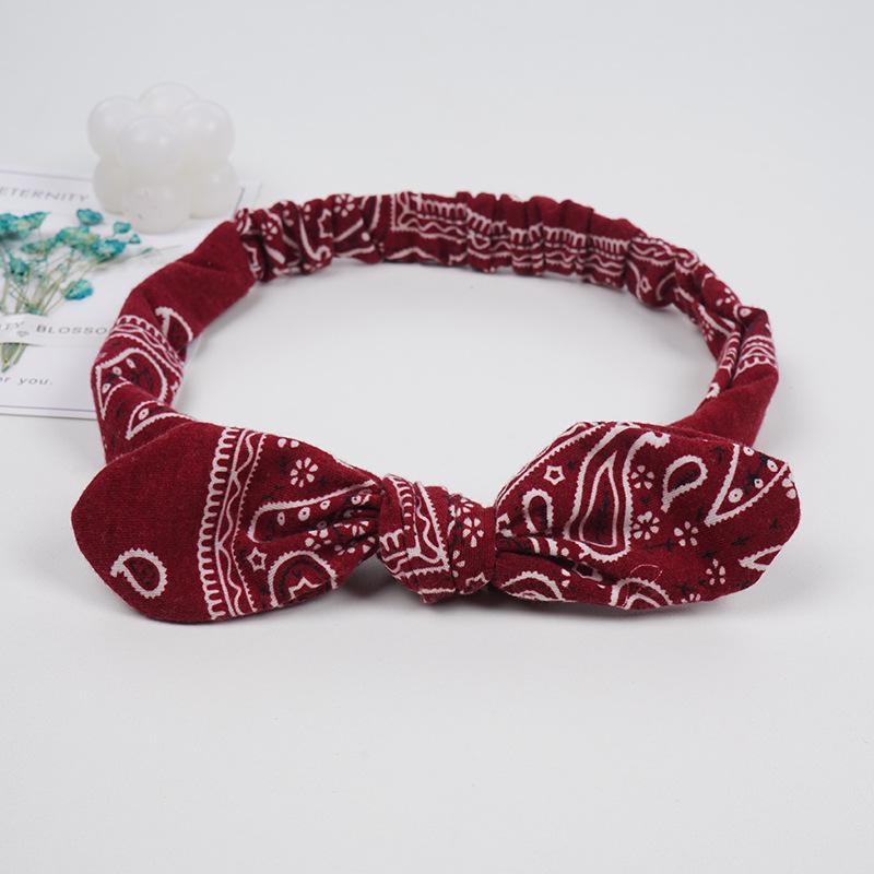 Cross-Border Rabbit Ear Knot Elastic Headband for Women