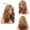 Tenfyer Fashion Women Sideswept Bangs Curly Long Full Wig Cosplay Party Hairpiece