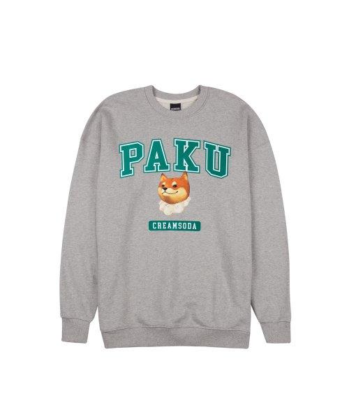 Cream Soda Lab Lab Paku Logo Oversized Sweatshirt Gray Green Xl