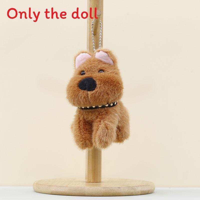 Collar Cute Dog Cartoon Animal Plush Toy Keychain For Kids Collectors And