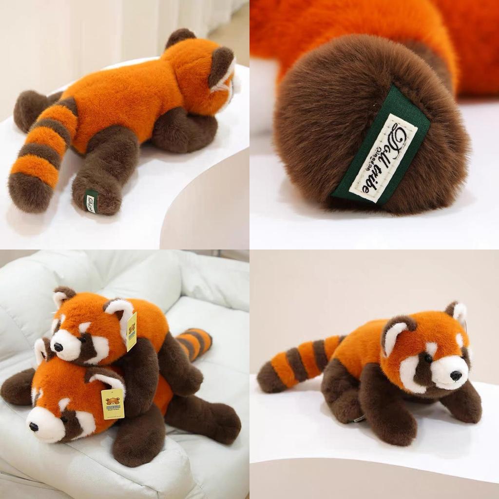 Süßes liegendes Roter Panda Plüschtier Puppe Für Kinder Schlafzimmer Dekor
