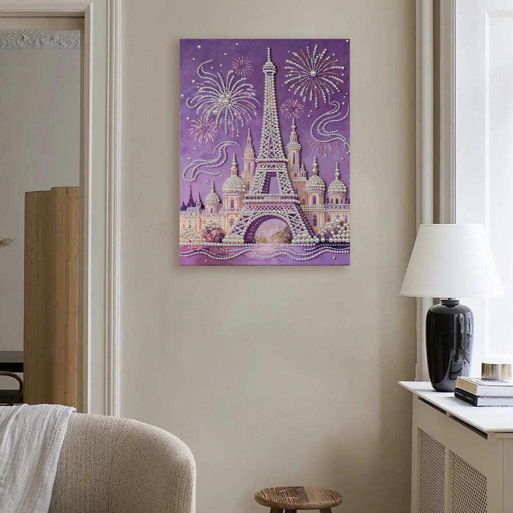 DIY Pearl Painting Kit for Adults Beginners Home Wall Decor Pearl Painting Art Kits With Frame 30x40cm