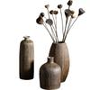 Ceramic Vase Small Vase Vintage Dried Flower Arrangements Decorative Ornaments Living Room Chinese Rough Pottery Pot Hydroponic