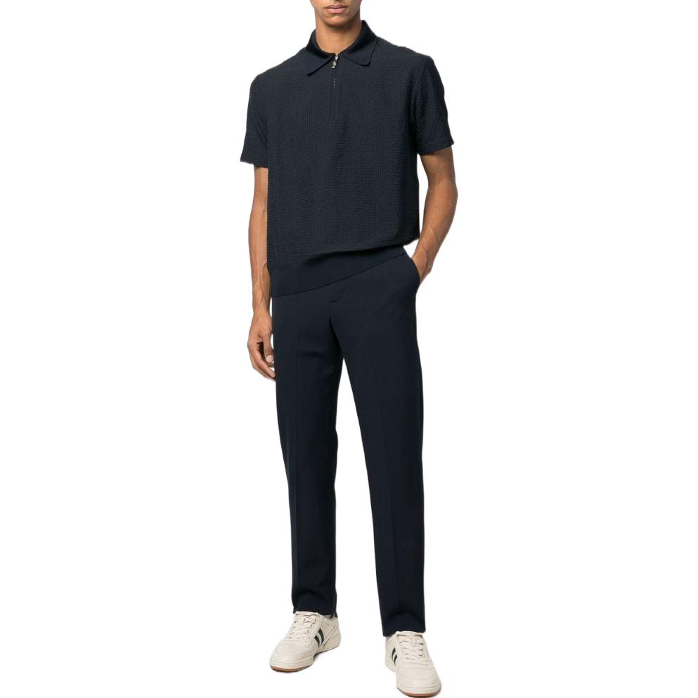 Emporio Armani Polo Shirts Men's Navy Polo Collar Moderate H31C5-1C116-C922