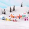 Home Decor Christmas Decorations Miniature Snowcap Cottage Villa Model Mini House Figurines