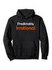 S Predictably Irrational Hoodie - Casual Pullover with Kangaroo Pocket Ideal Gift for Friends And Family Smooth Fabric Texture Per