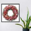 Sparkling Christmas Wreath Diamond Art Kit Partial Drill 12x12 Inch Canvas