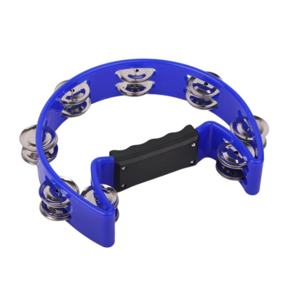 Professional Handheld Jingle Bells Portable Orff Tambourine Handheld Percussion Instrument Party
