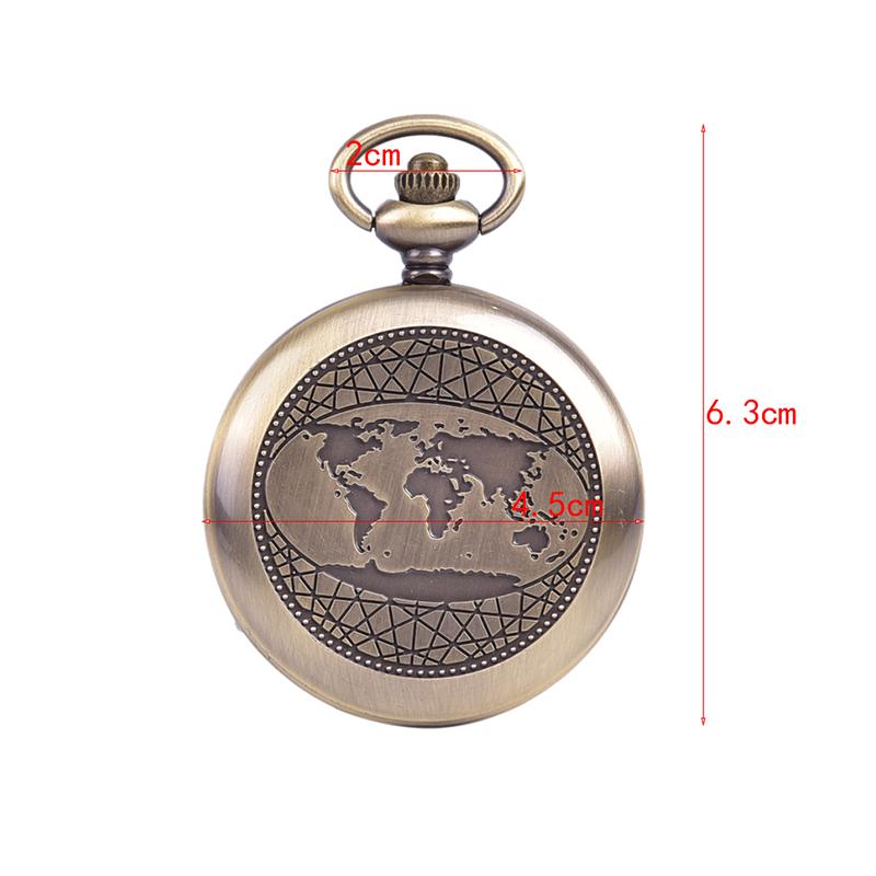 Orologio da Tasca Vintage Design Bussola Bronzo Orologio da Tasca Retrò Bussola Lega di Zinco