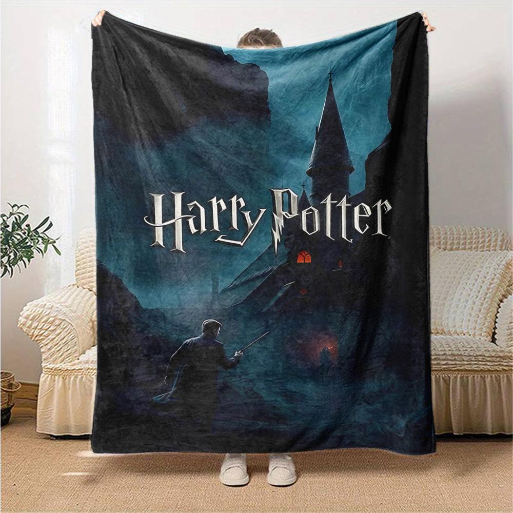 1pc Harry Potter Flannel Blanket Soft Warm Throw for Home, Office, Travel, All-Season Cozy Bedding GiftL1147