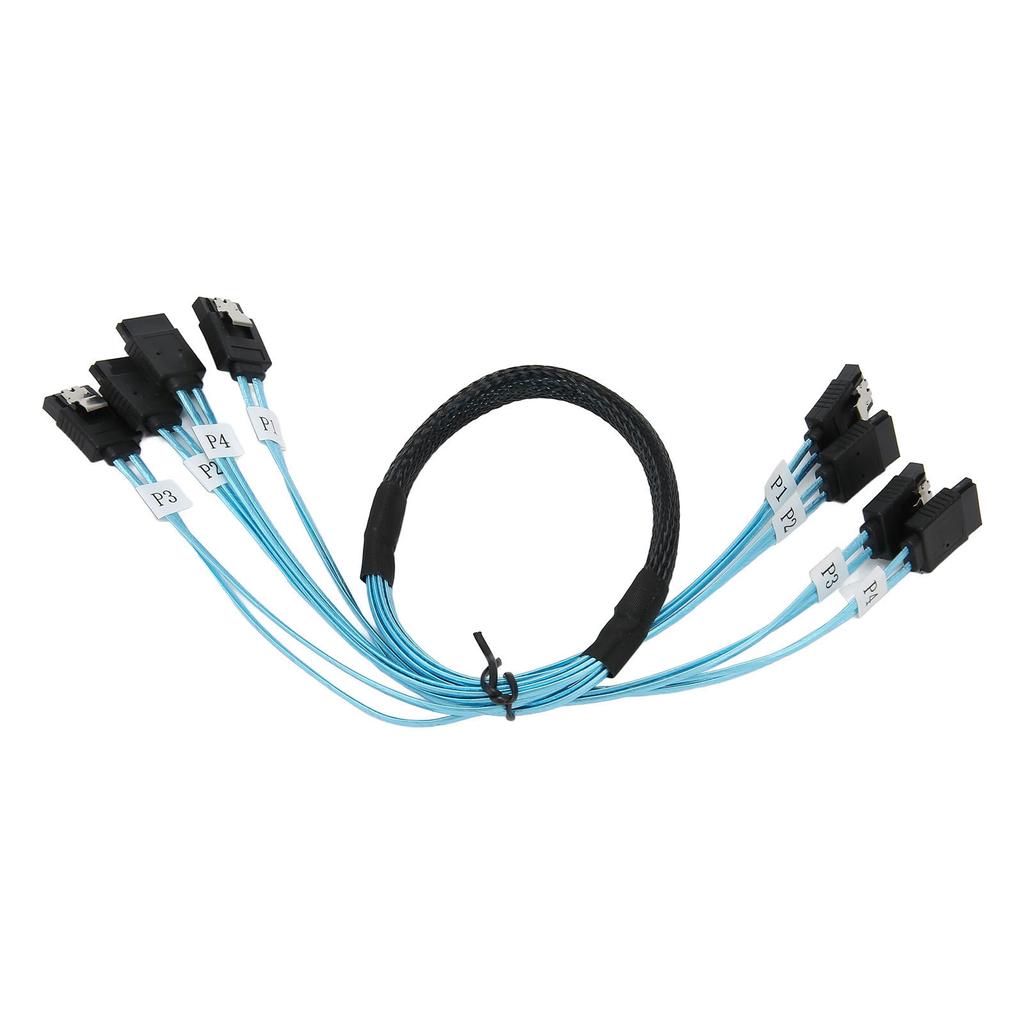 MINI SAS 4SATA Transmission Cable Connect to SDD Hard Disk Computer Server High Speed 7P to 4SATA