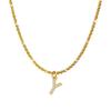 European and American Wind Titanium Steel Sparkling Necklace Women Inlaid with Zirconium 26 English Letters Pendant Collarbone Chain Girls High Sense