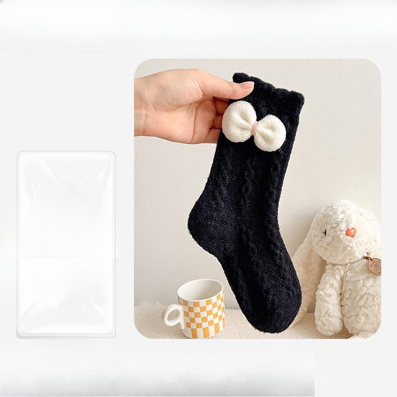 

Женские осенне-зимние новые утолщенные теплые и удобные влагопоглощающие дезодорирующие носки-гольфы для дома 1 pair