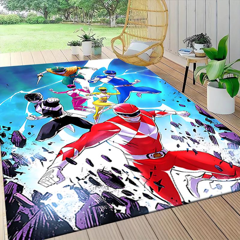 1Pc Power Rangers Teamup Carpet Rug Customizable Soft Washable Antislip Home Living Room Sofa Mats Personalized Rug 0917261
