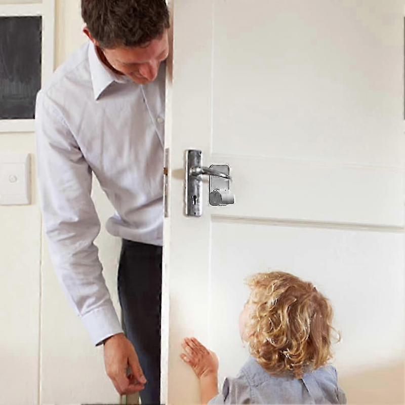 4 Pcs Door Lever Lock For Childproof & Petproof Child Security Door And Handle Security Lock