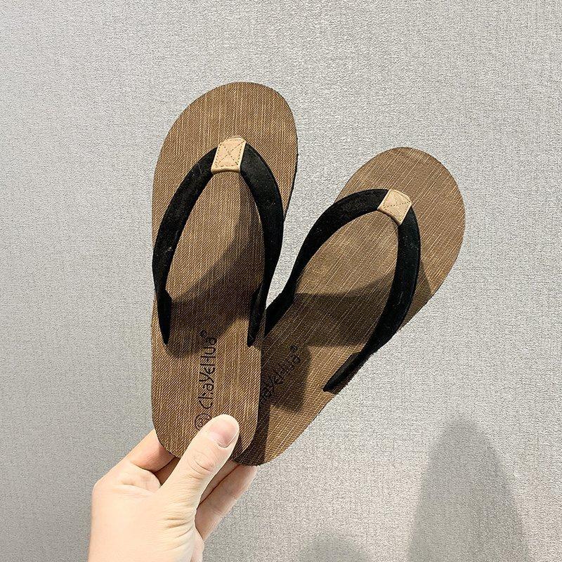 

2025 новые шлепанцы на плоской подошве женская обувь сандалии повседневные шлепанцы уличные простые с мягкой подошвой пляжная обувь 40 чёрный