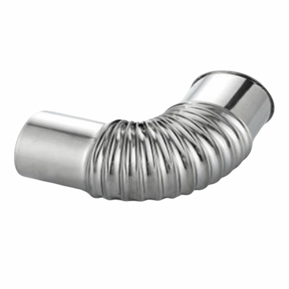 Nerezové koleno 90 stupňů výfukové potrubí odolné kouřovod komínové potrubí kempingová kamna