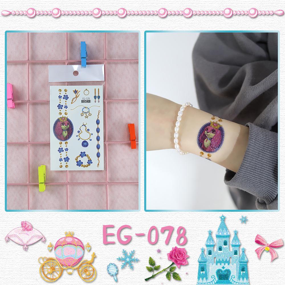 Glitter Butterfly & Princess Cartoon Tattoo Stickers for Kids 120*75MM